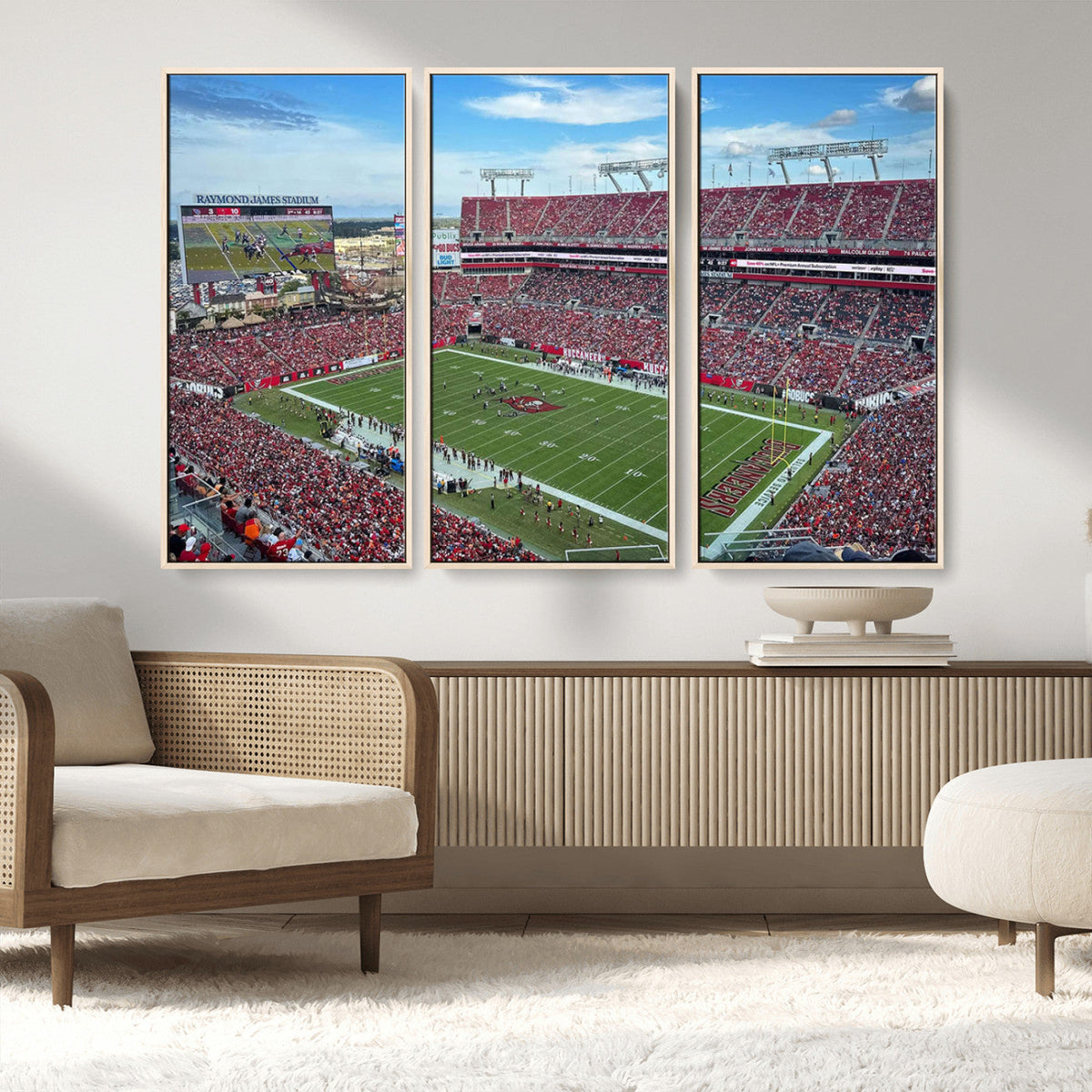 Florida Tampa Raymond James Stadium Wall Art Canvas Print -