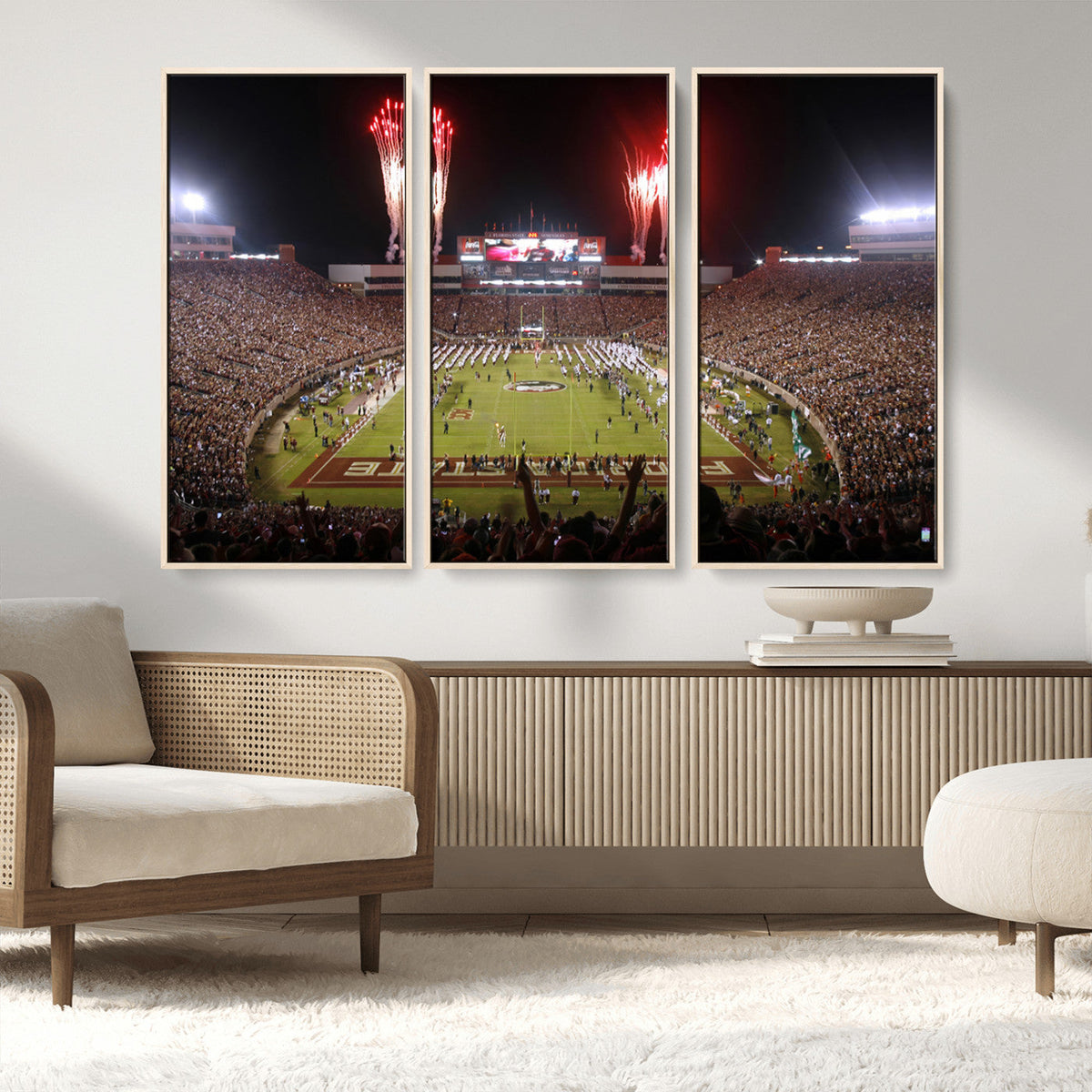 Framed Florida State Seminoles Football Team Print -