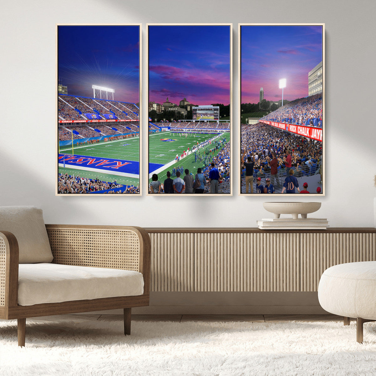University of Kansas Jayhawks Football Team Print Canvas-