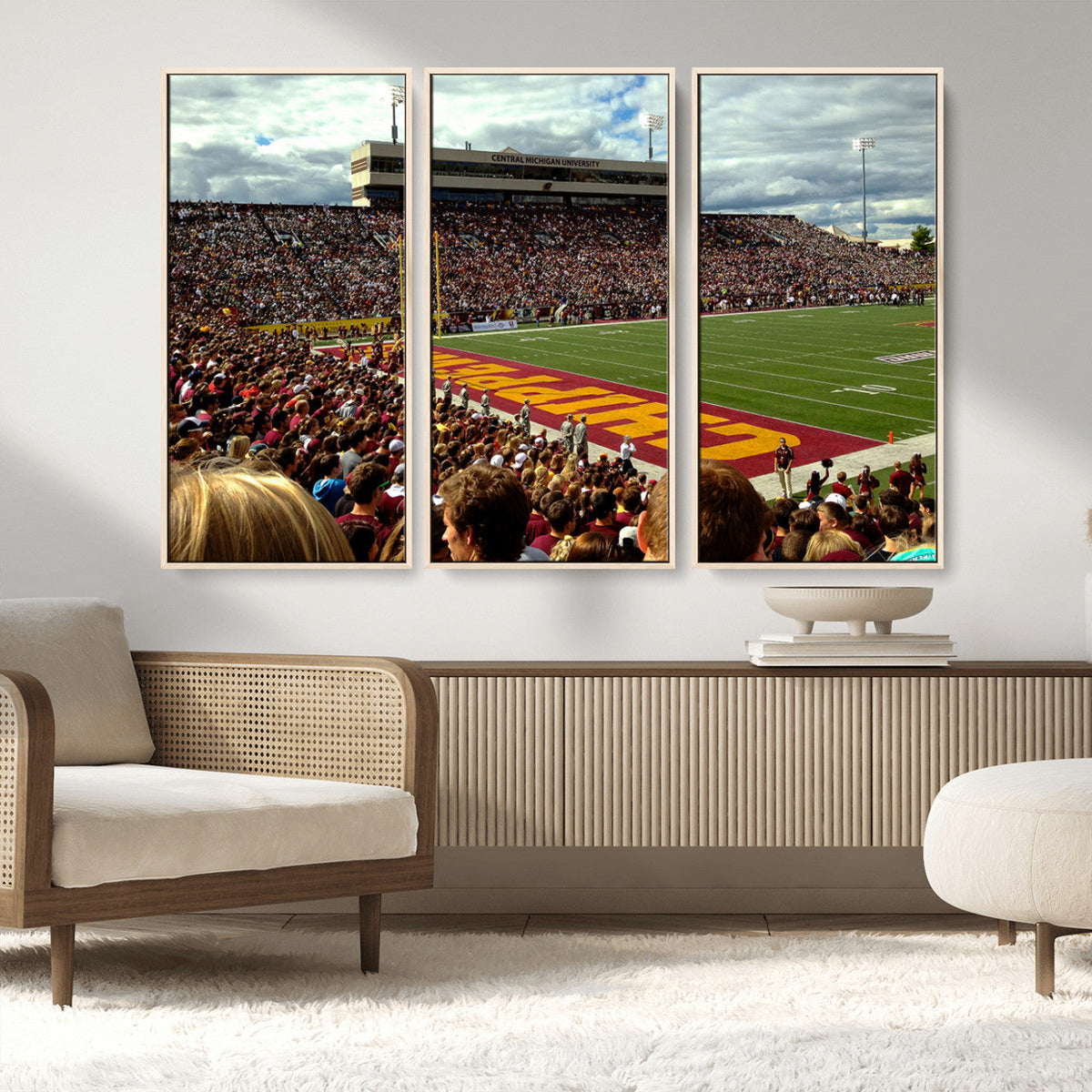 Central Michigan University Chippewas Football Team Print -