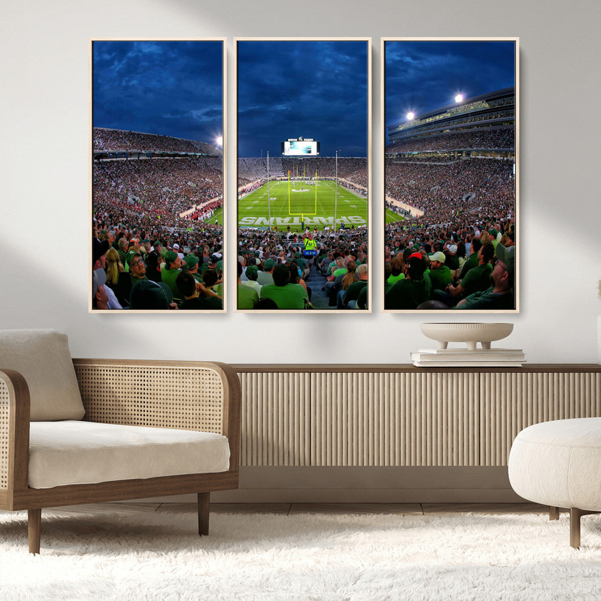 Michigan State Spartans Football Team Print - East Lansing