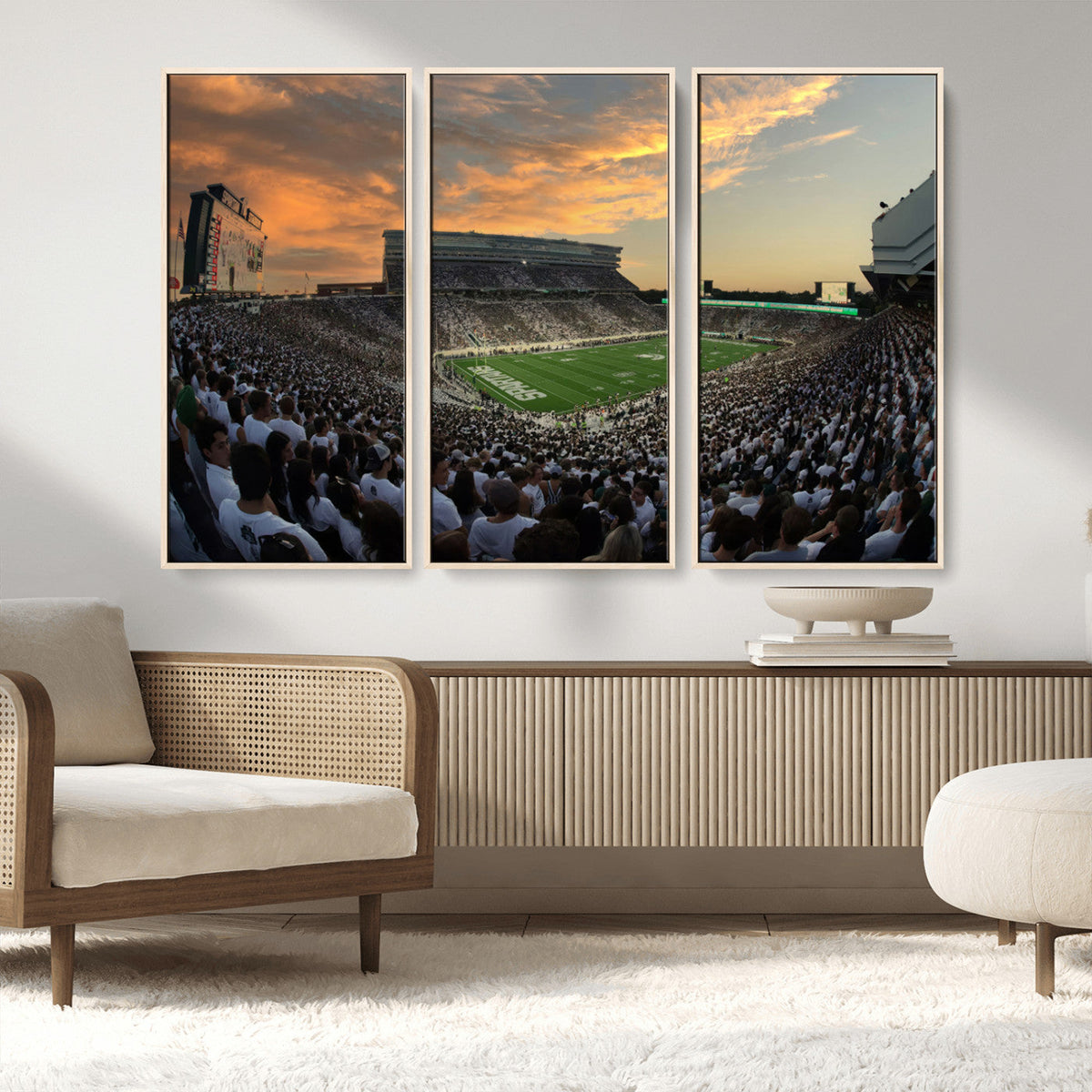 Michigan State Spartans Football Team Print - East Lansing