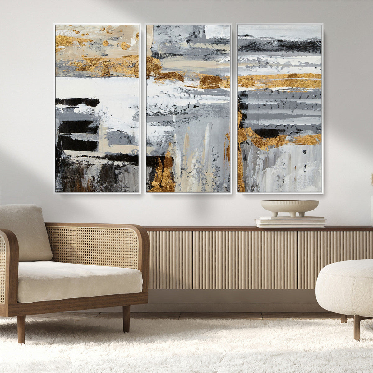 Abstract Painting Canvas Wall Art Print Paint Drip Art Brush
