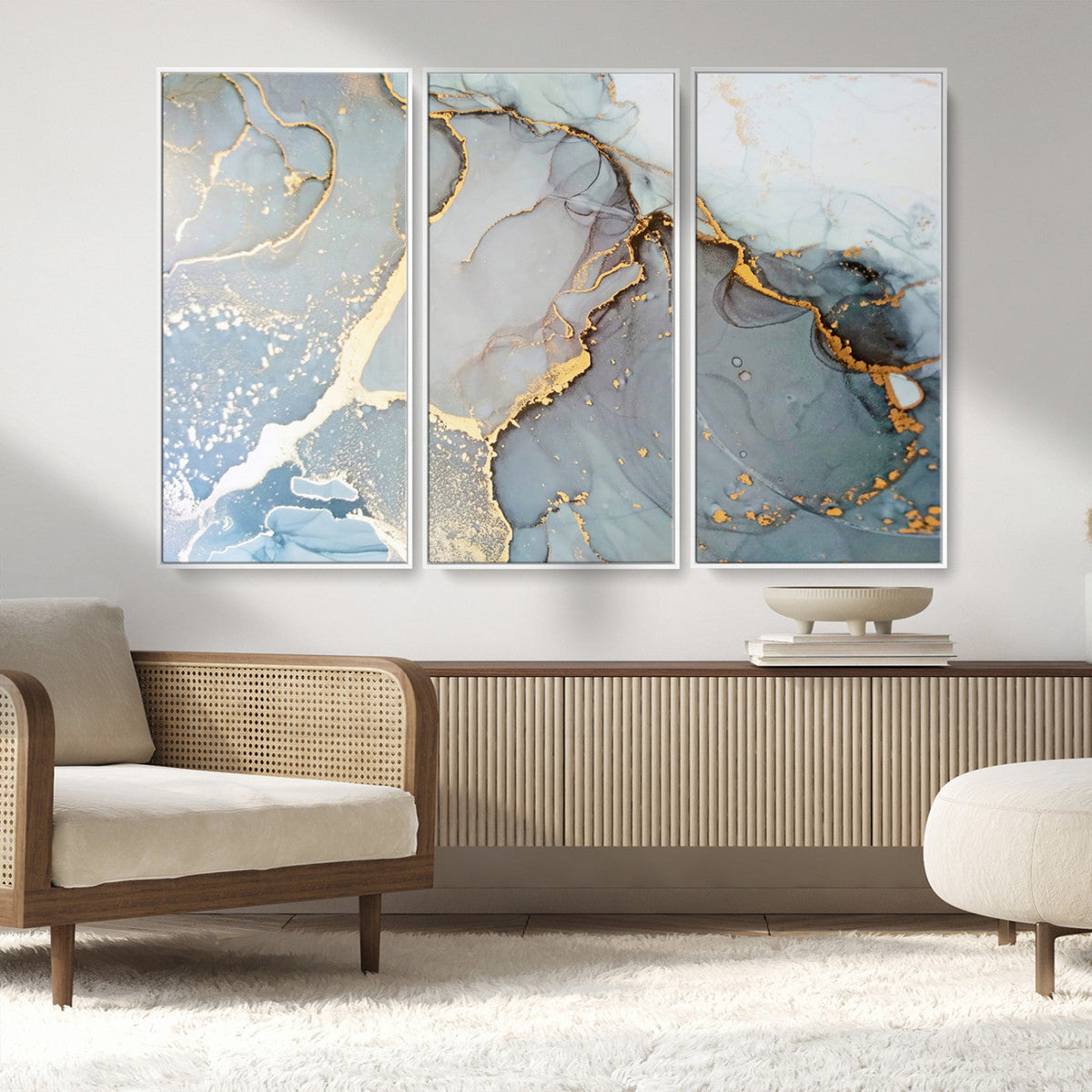 Large Abstract Marble Wall Art Canvas Print for Living Room
