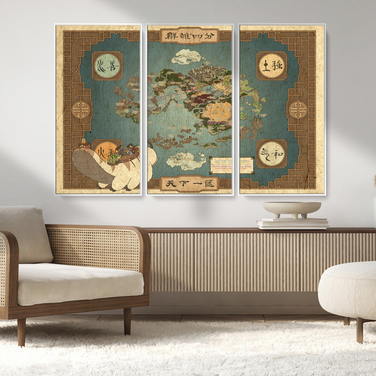 Avatar Wall Art: The Last Airbender Vintage Map - Wall Art