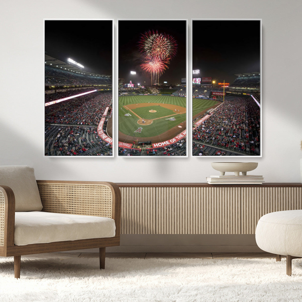Fireworks at Angel Stadium – Los Angeles Angels Canvas