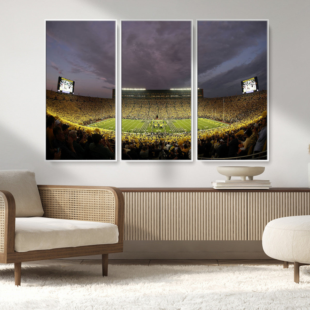 Michigan Wolverines Print - Michigan Stadium Wall Art Canvas
