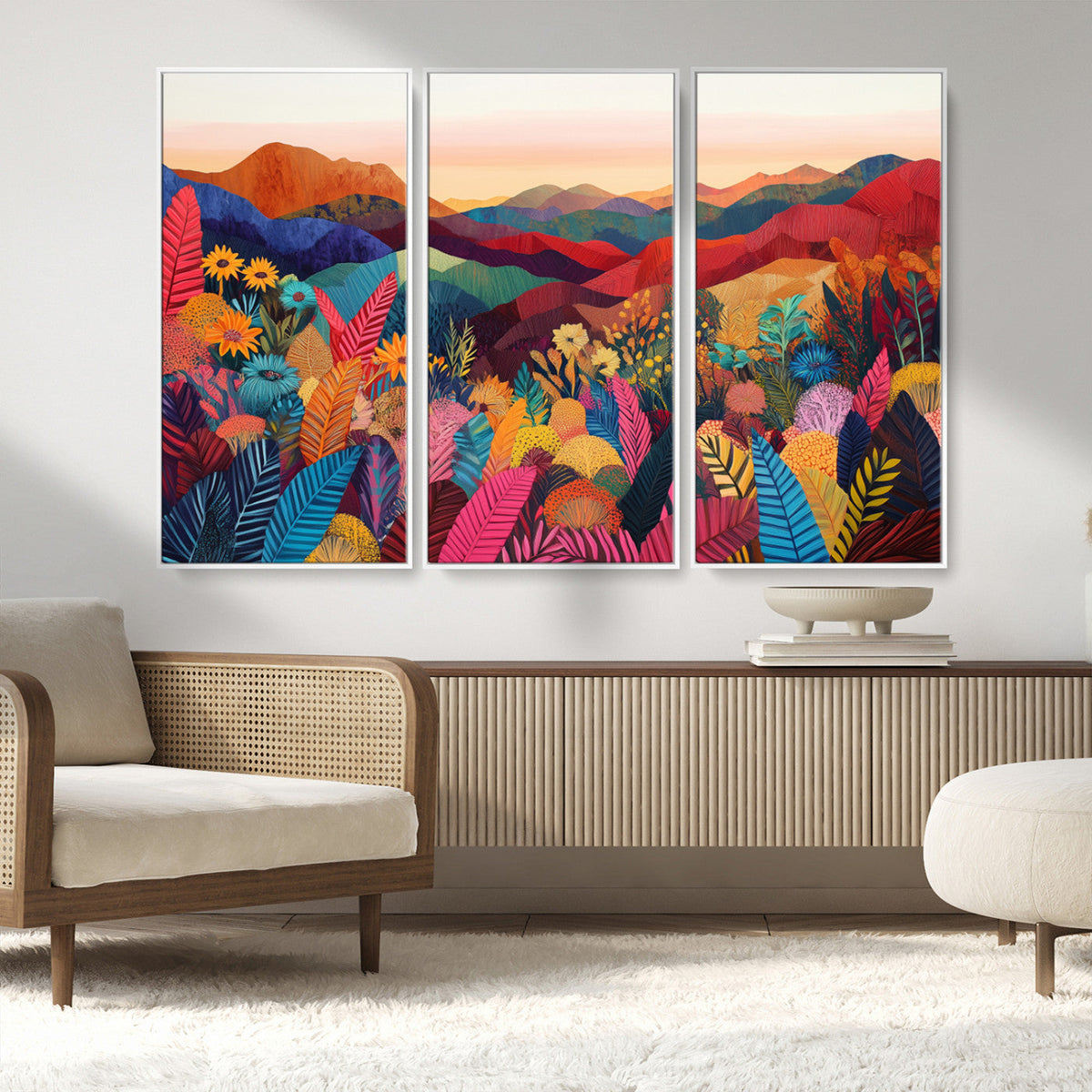 YAYOI KUSAMA Abstract Print - Landscape Canvas Wall Art