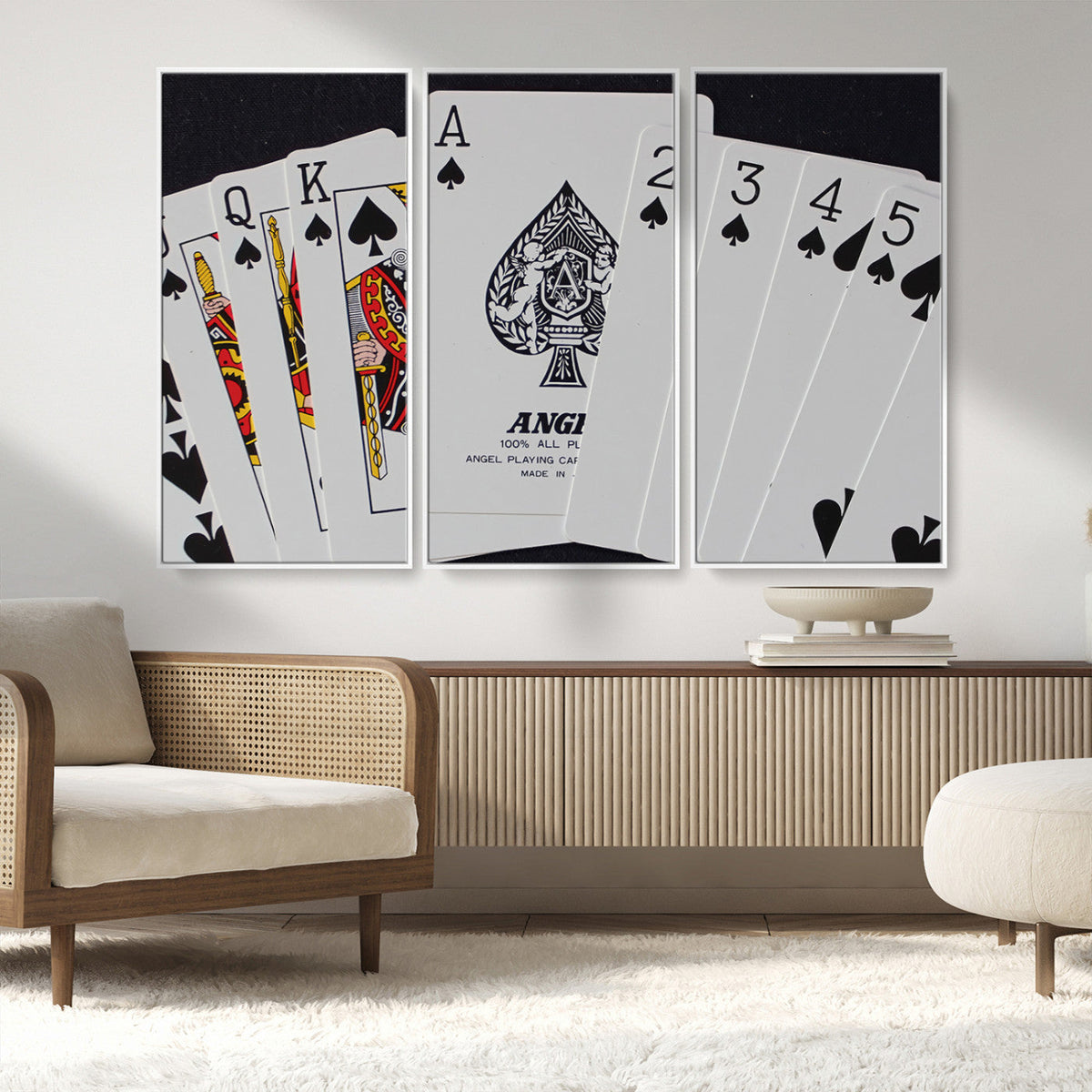 Poker Wall Art - Playing Cards Canvas Wall Art Print - Ace