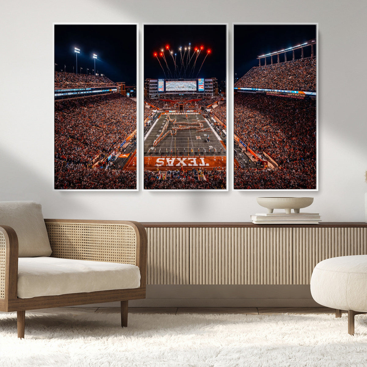 Texas Stadium Night Game Wall Art Canvas Print – Vibrant
