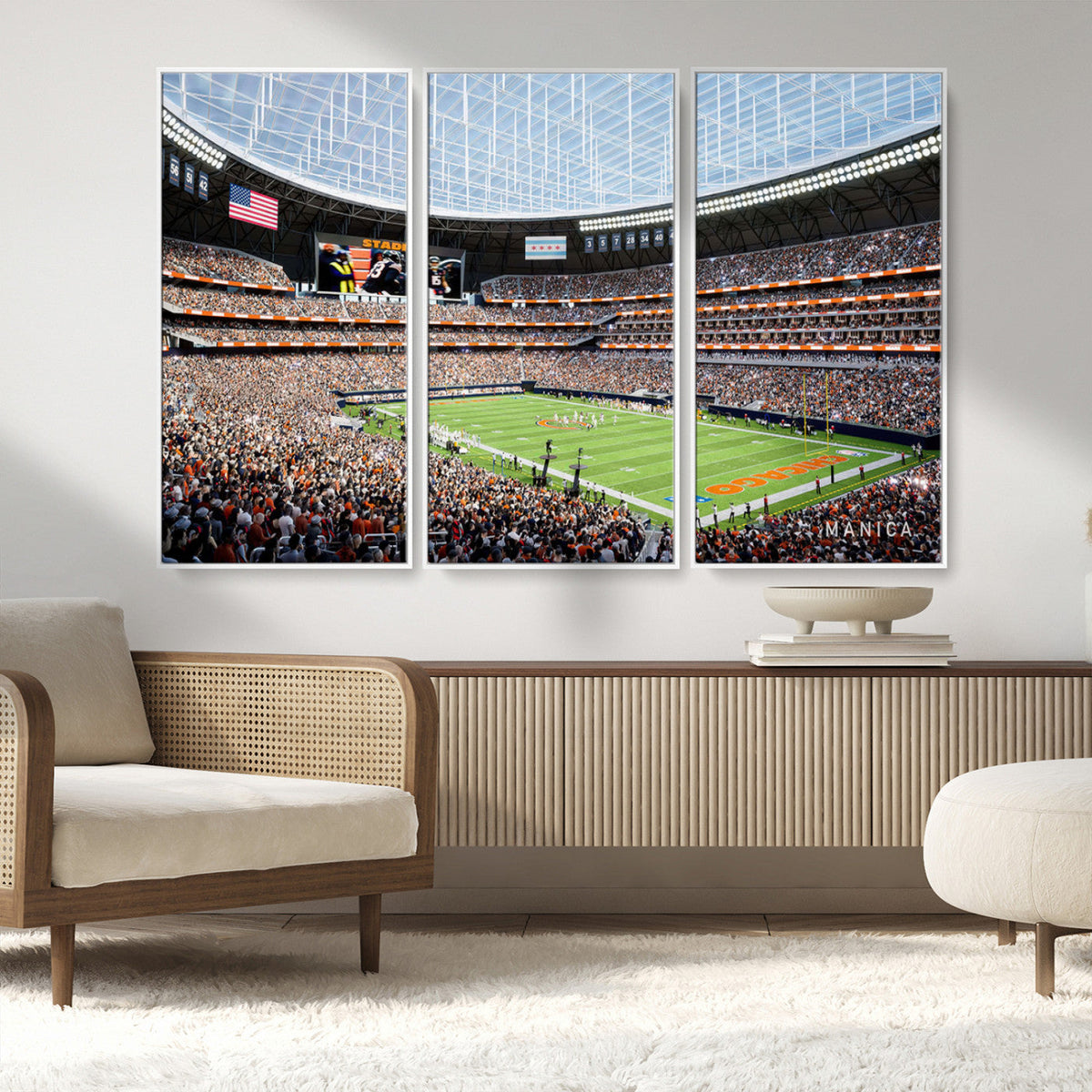 Chicago Bears Soldiers Field Wall Art Canvas Print – Framed