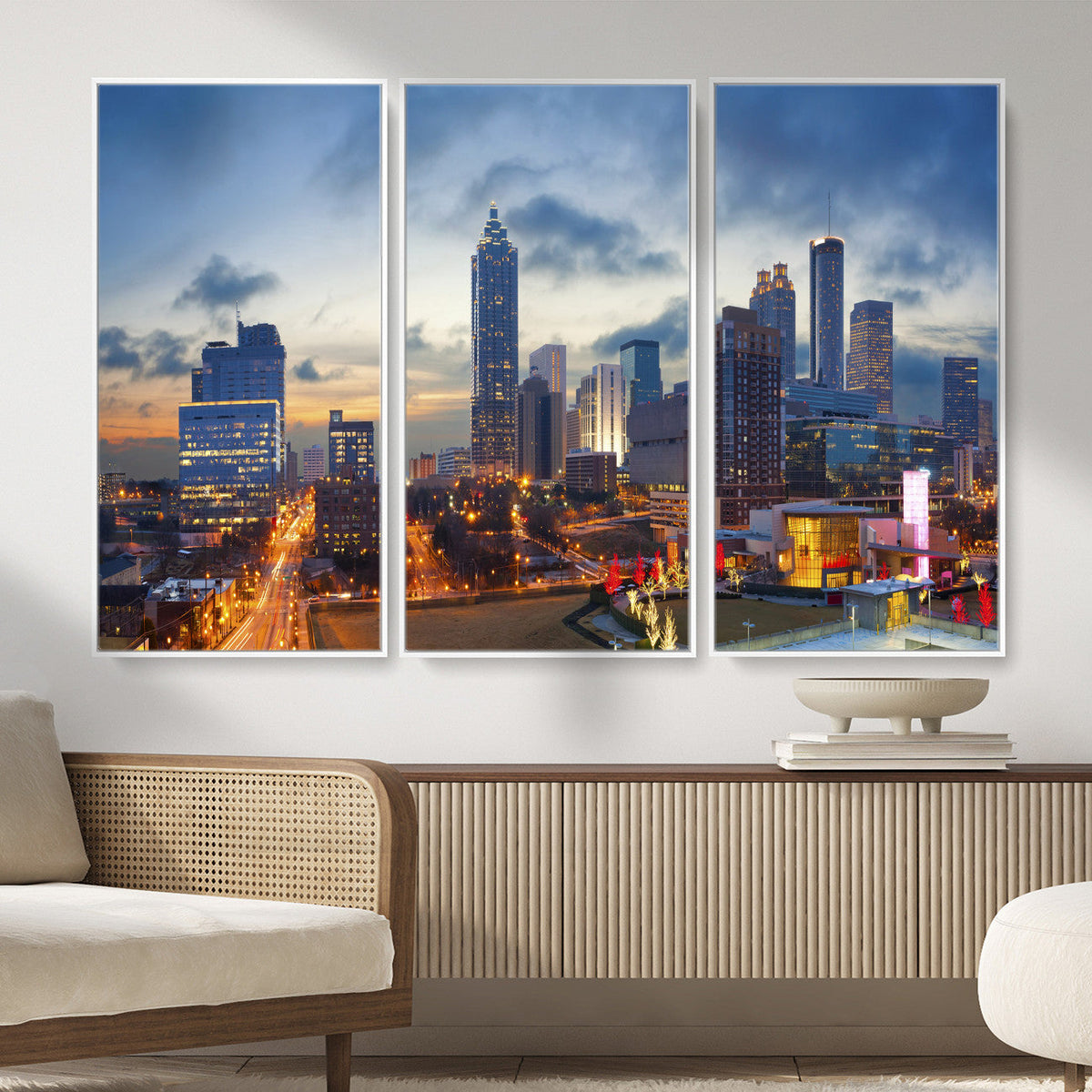 Atlanta Skyline Wall Art Canvas Print, Atlanta Downtown