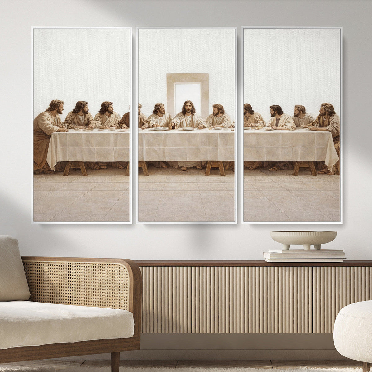 The Last Supper Wall Art Canvas Print, Jesus Christ Biblical