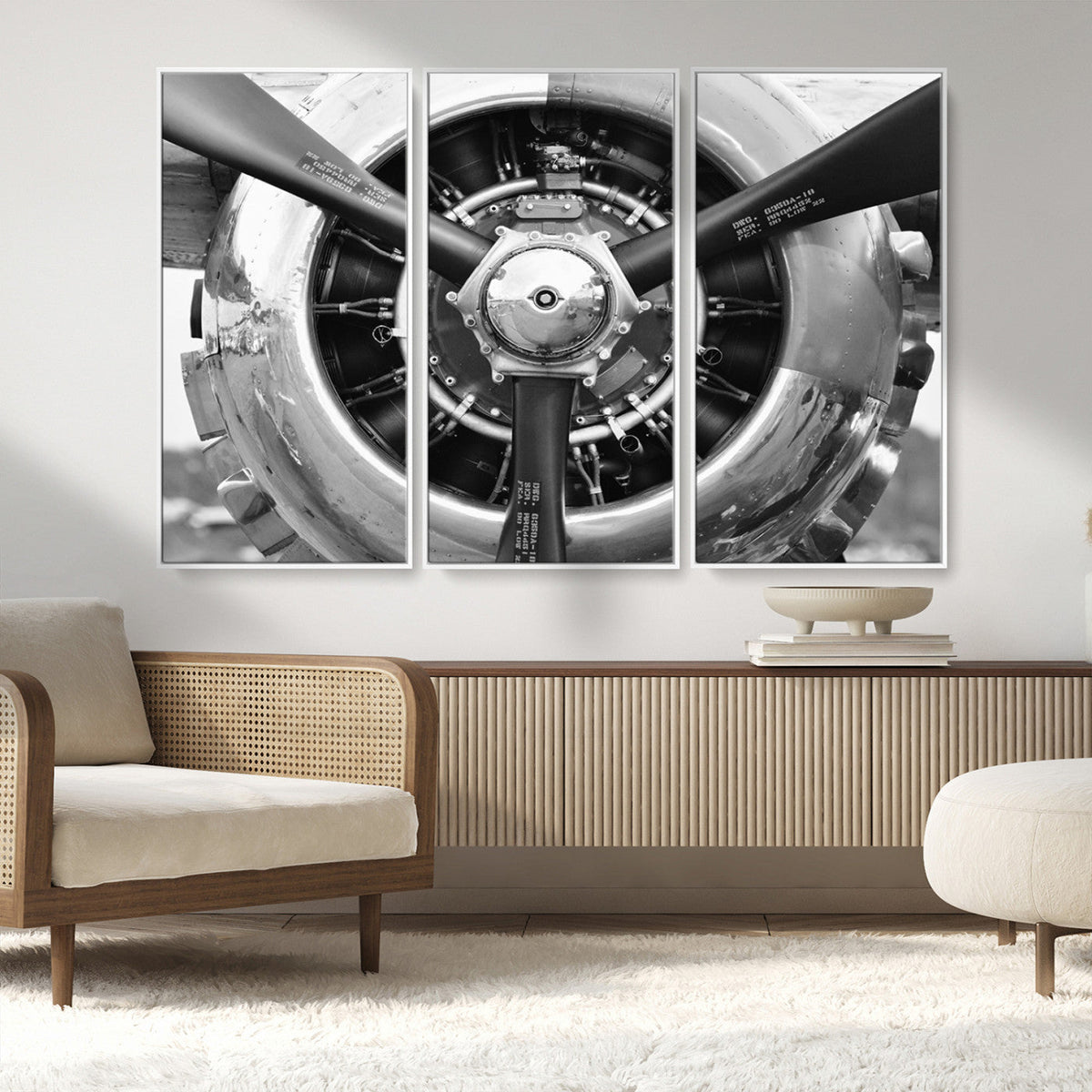 Vintage Airplane Wall Art Canvas Print