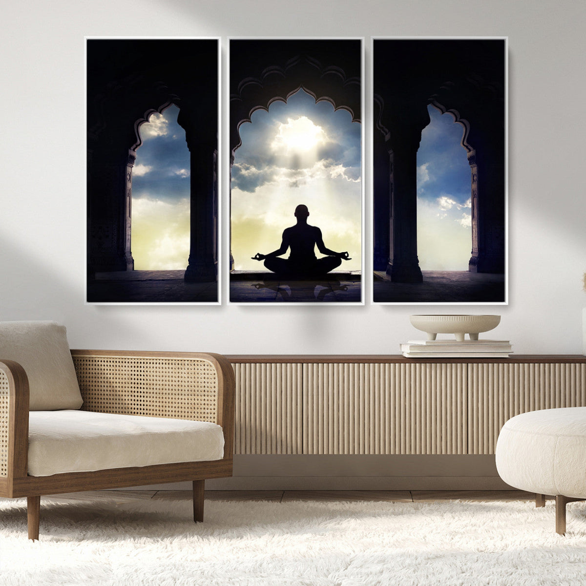 Women and Yoga Wall Art Canvas Print