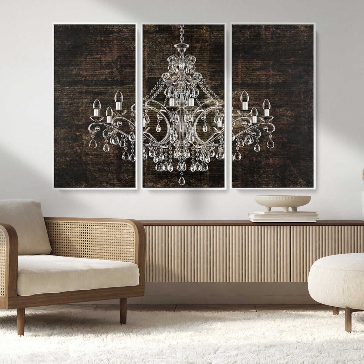 Rustic Chandelier Canvas Print