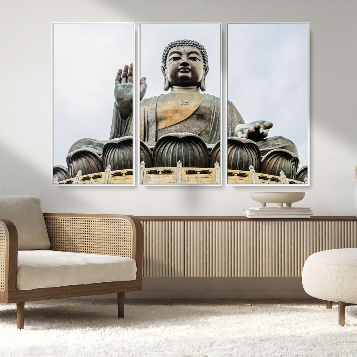 Buddha Statue Wall Art Canvas Print
