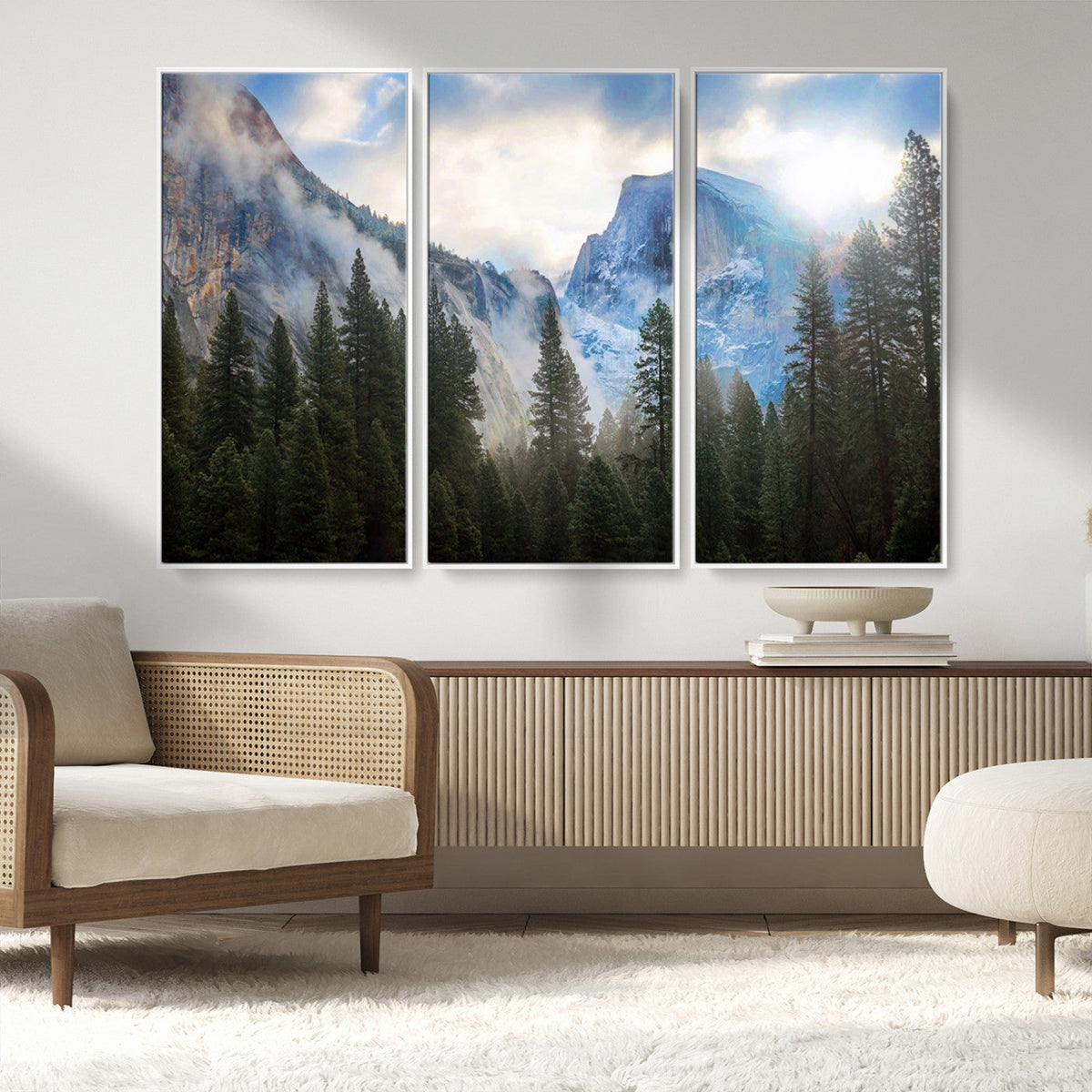 Half Dome Yosemite Calinia Wall Art Canvas Print El Capitan