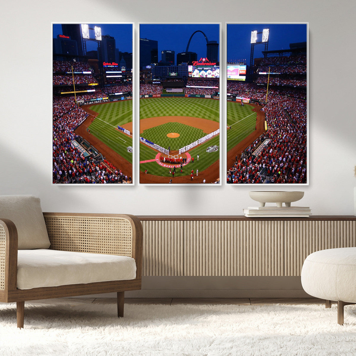 St. Louis Cardinals Baseball Team Print - Busch Stadium Wall