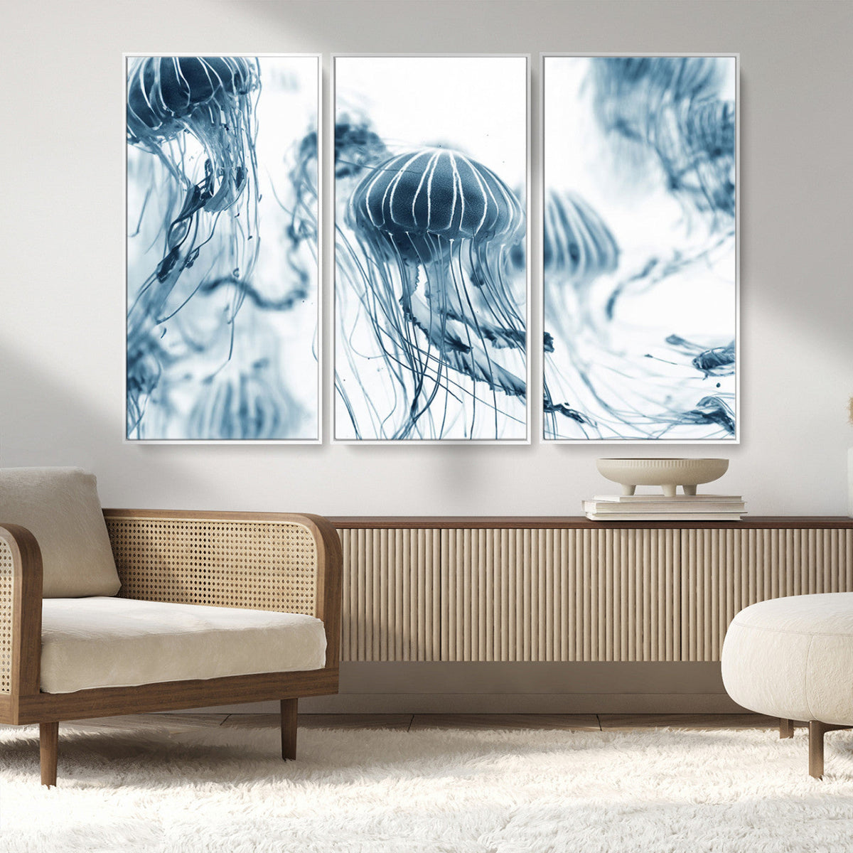 Abstract Jellyfish Canvas Print Wall Art
