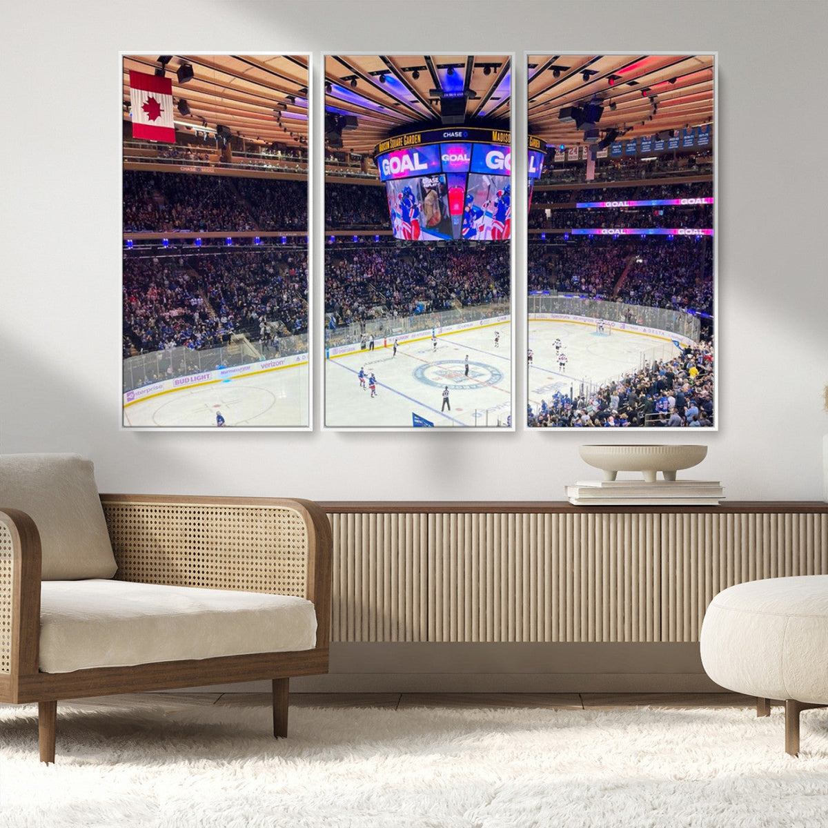 Madison New York Rangers Hockey Stadium Wall Art Canvas