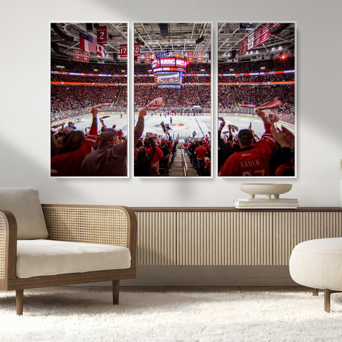 Carolina Hurricanes Ice Hockey Stadium Wall Art, Carolina
