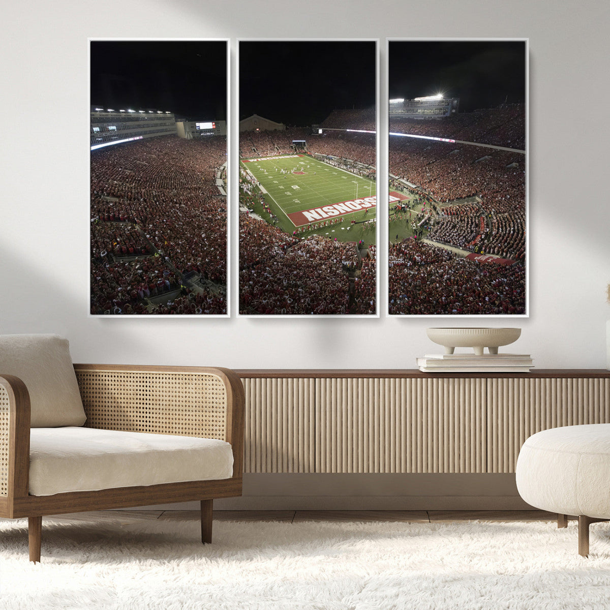 Wisconsin Badgers Football Team Print - Madison Camp Randall