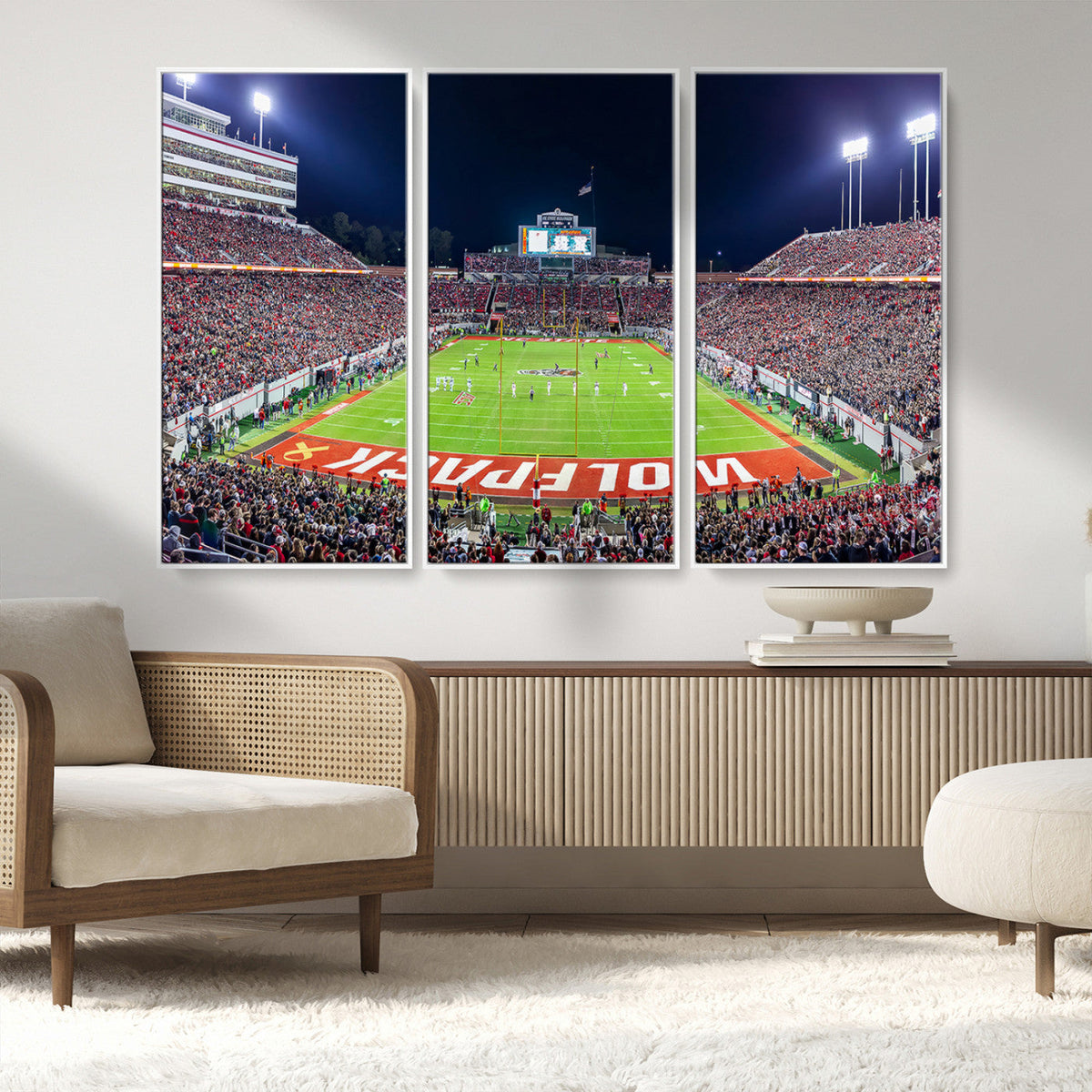 Wolfpack Football Team Print - Raleigh Carter-Finley Stadium