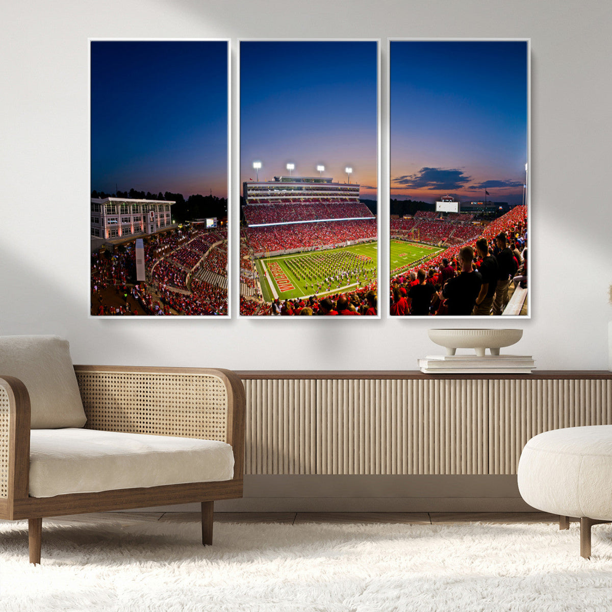 Wolfpack Football Team Wall Art Print - Raleigh