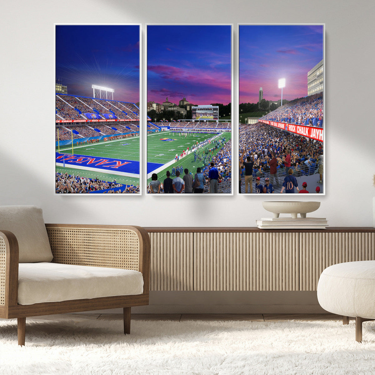 University of Kansas Jayhawks Football Team Print Canvas-