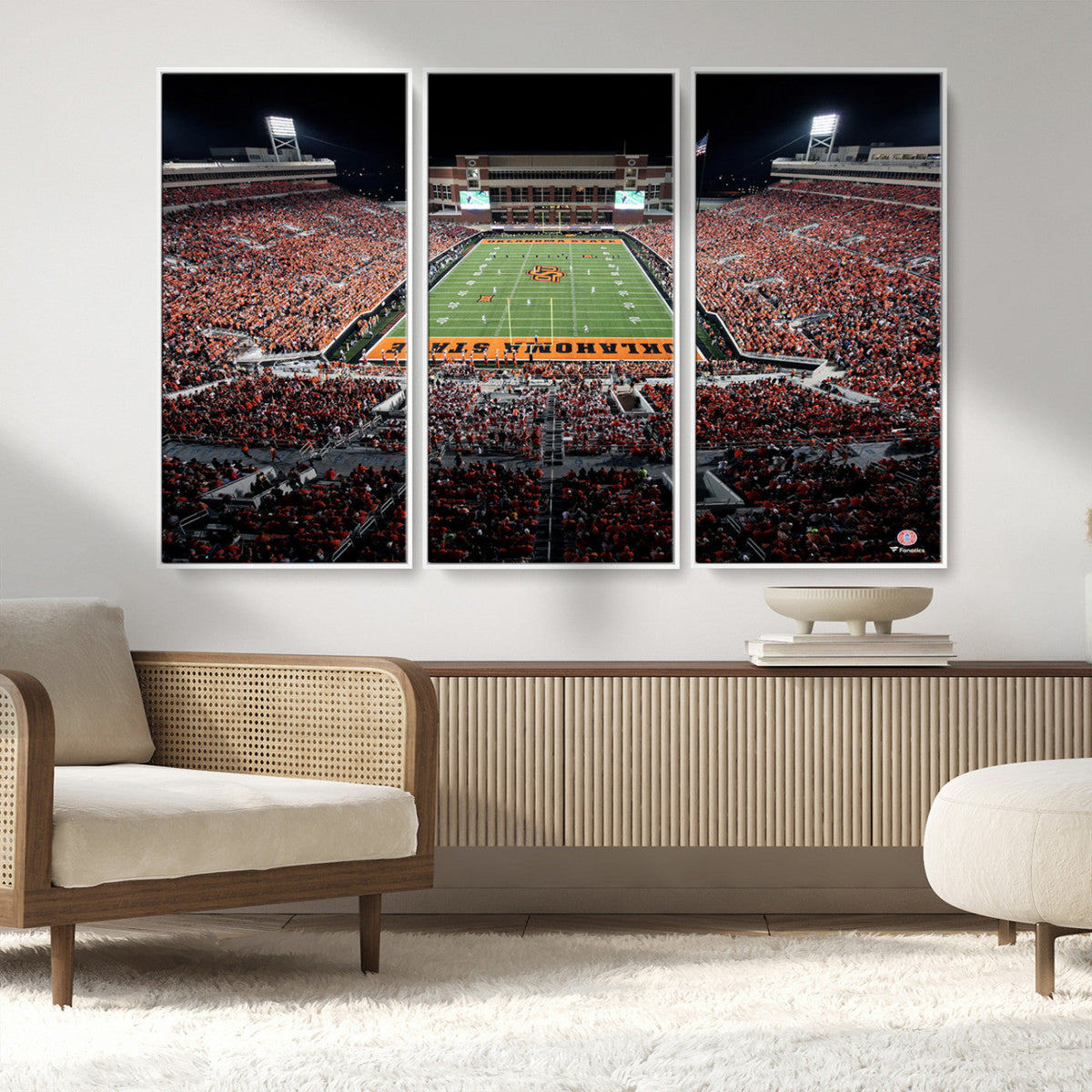 Oklahoma State Cowboys Canvas Print, Football Team Print -