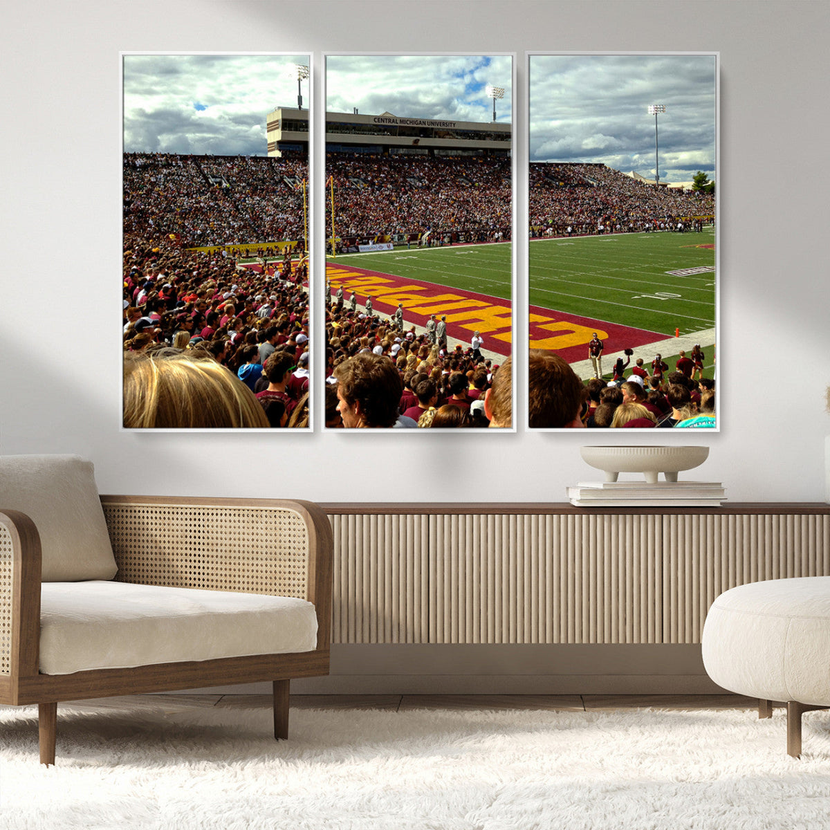 Central Michigan University Chippewas Football Team Print -