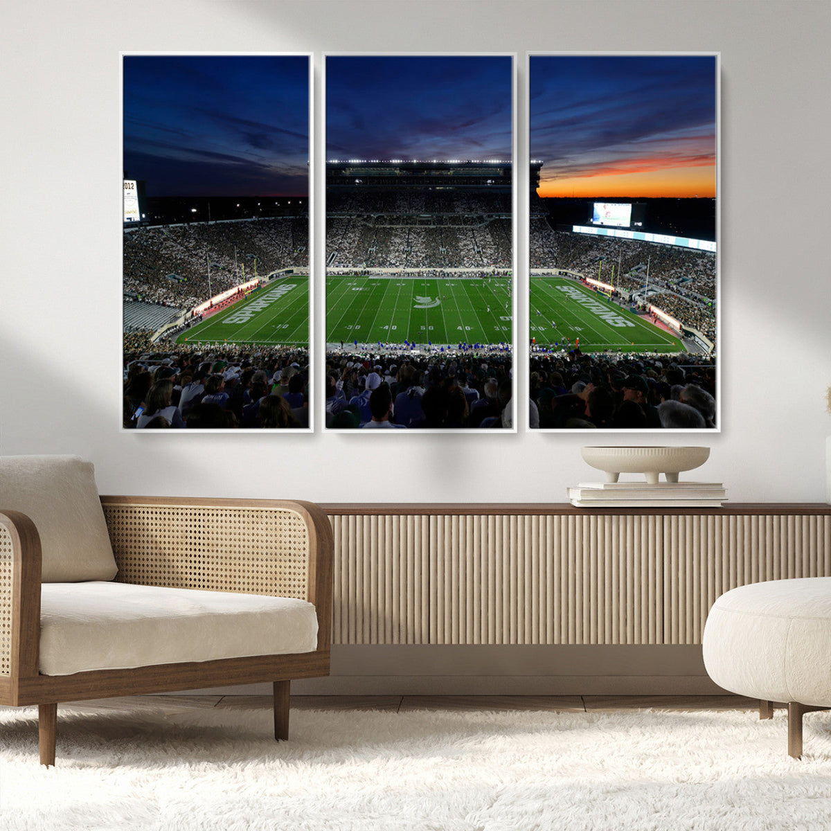 Michigan State Spartans Football Team Print - East Lansing