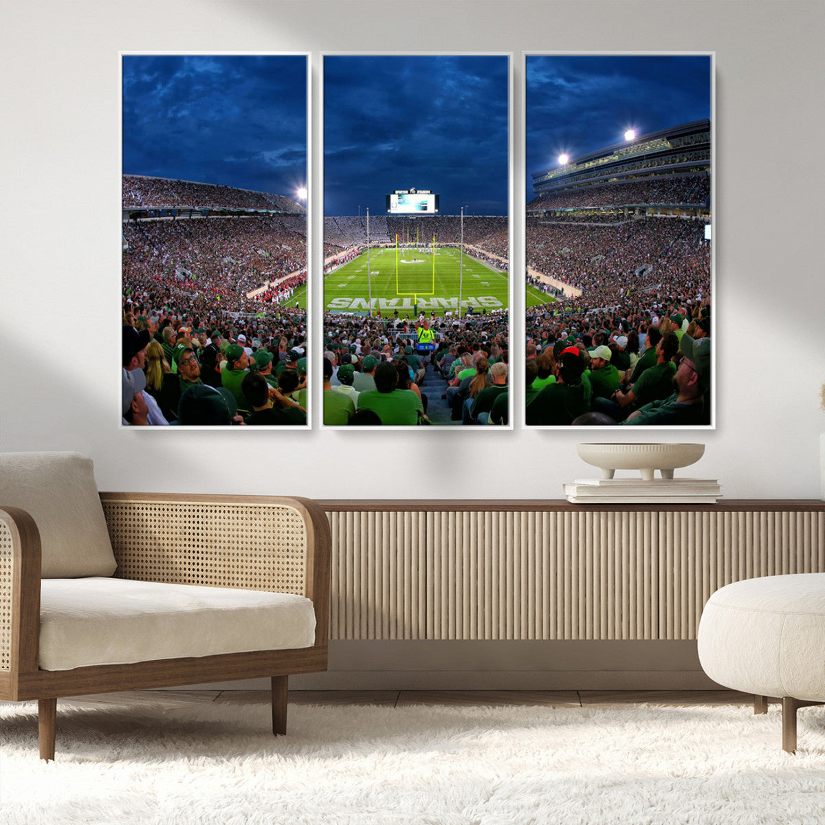 Michigan State Spartans Football Team Print - East Lansing