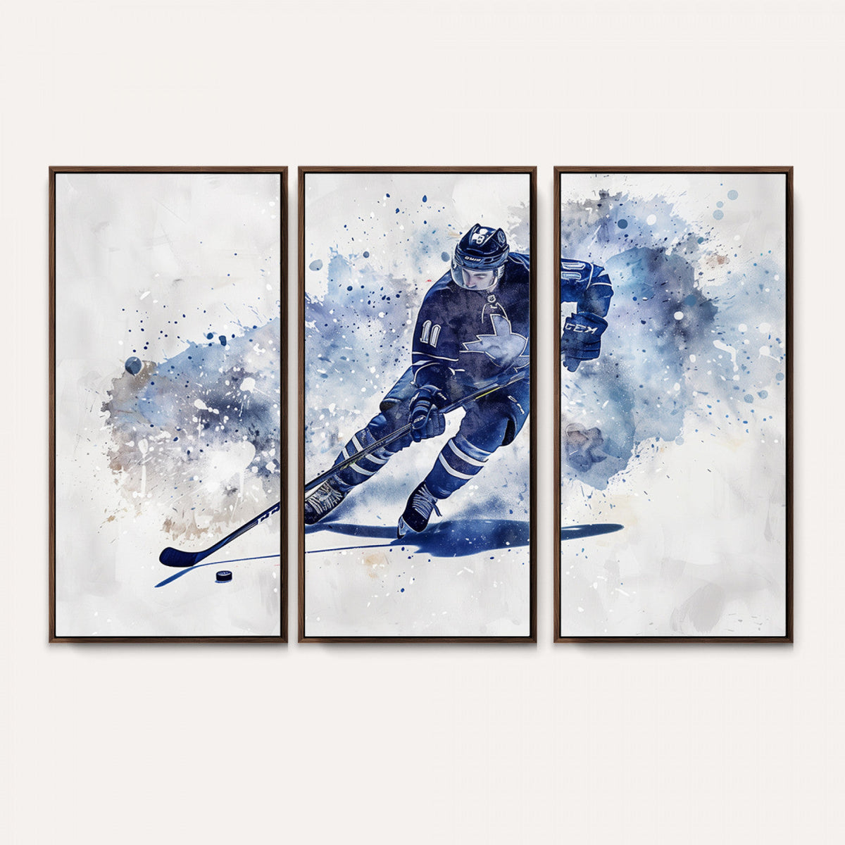 Hockey Player Wall Art Canvas Print - Sports-Inspired