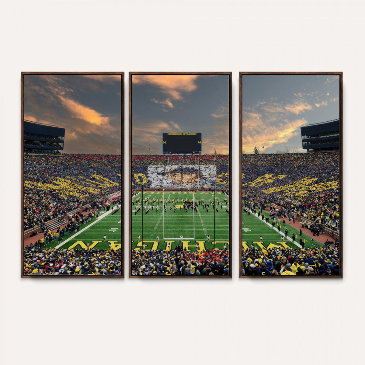 University of Michigan Wolverines Print Canvas, Football