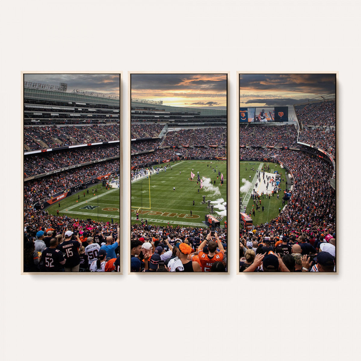 Chicago Bears Soldiers Field Wall Art Canvas Print – Framed