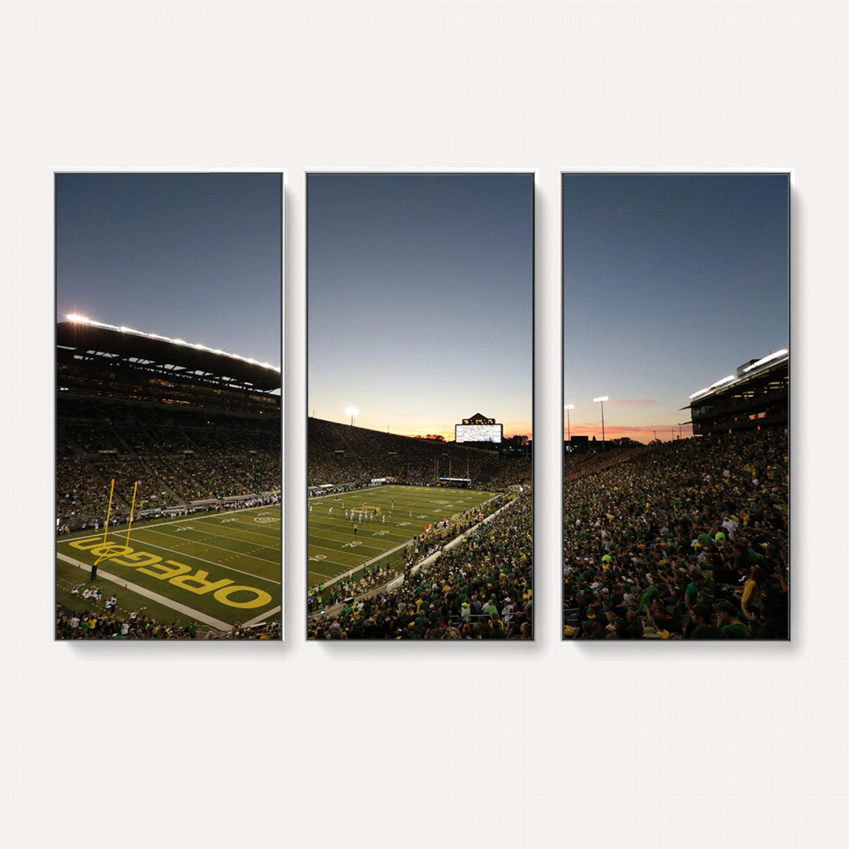 Oregon Ducks Football Team Print - Eugene Autzen Stadium