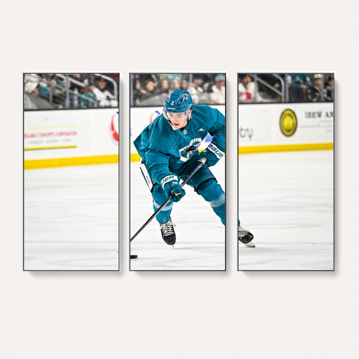 San Jose Sharks Ice Hockey Player Wall Art Canvas Print