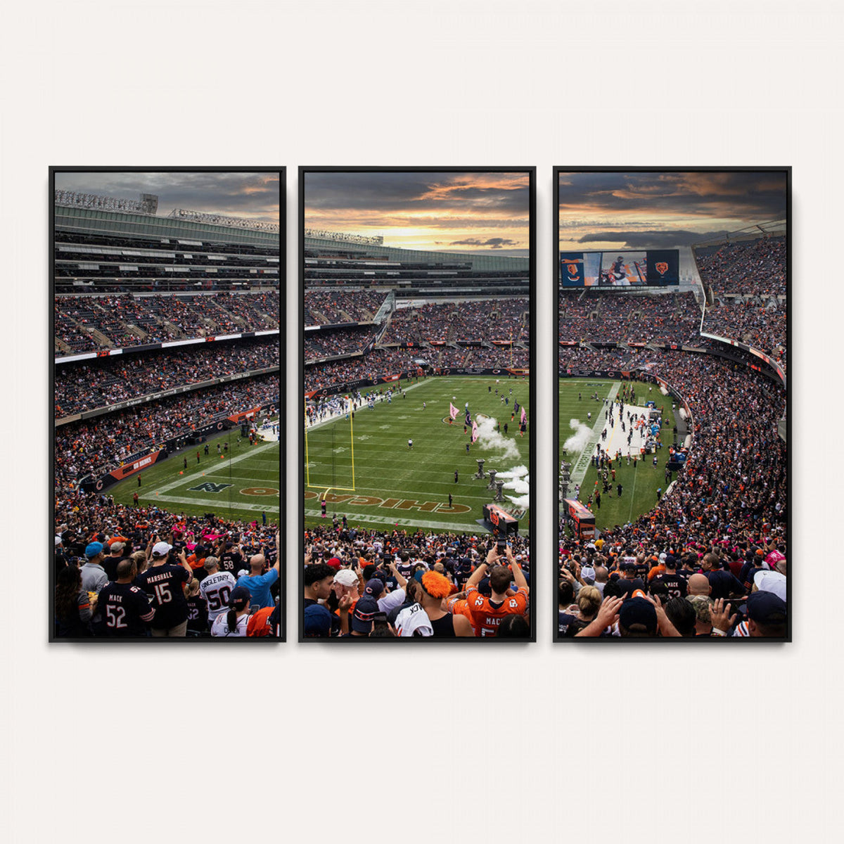 Chicago Bears Soldiers Field Wall Art Canvas Print – Framed