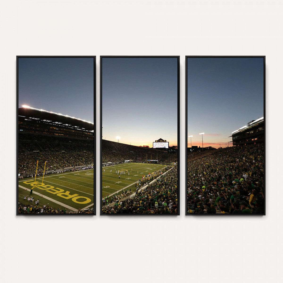 Oregon Ducks Football Team Print - Eugene Autzen Stadium