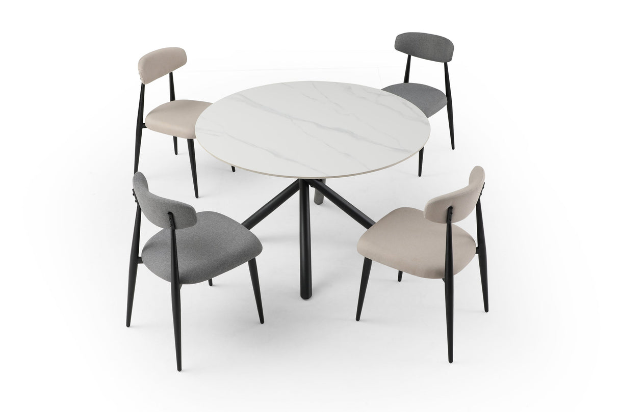 Modern Dining Chairs Set of 2 Light Grey