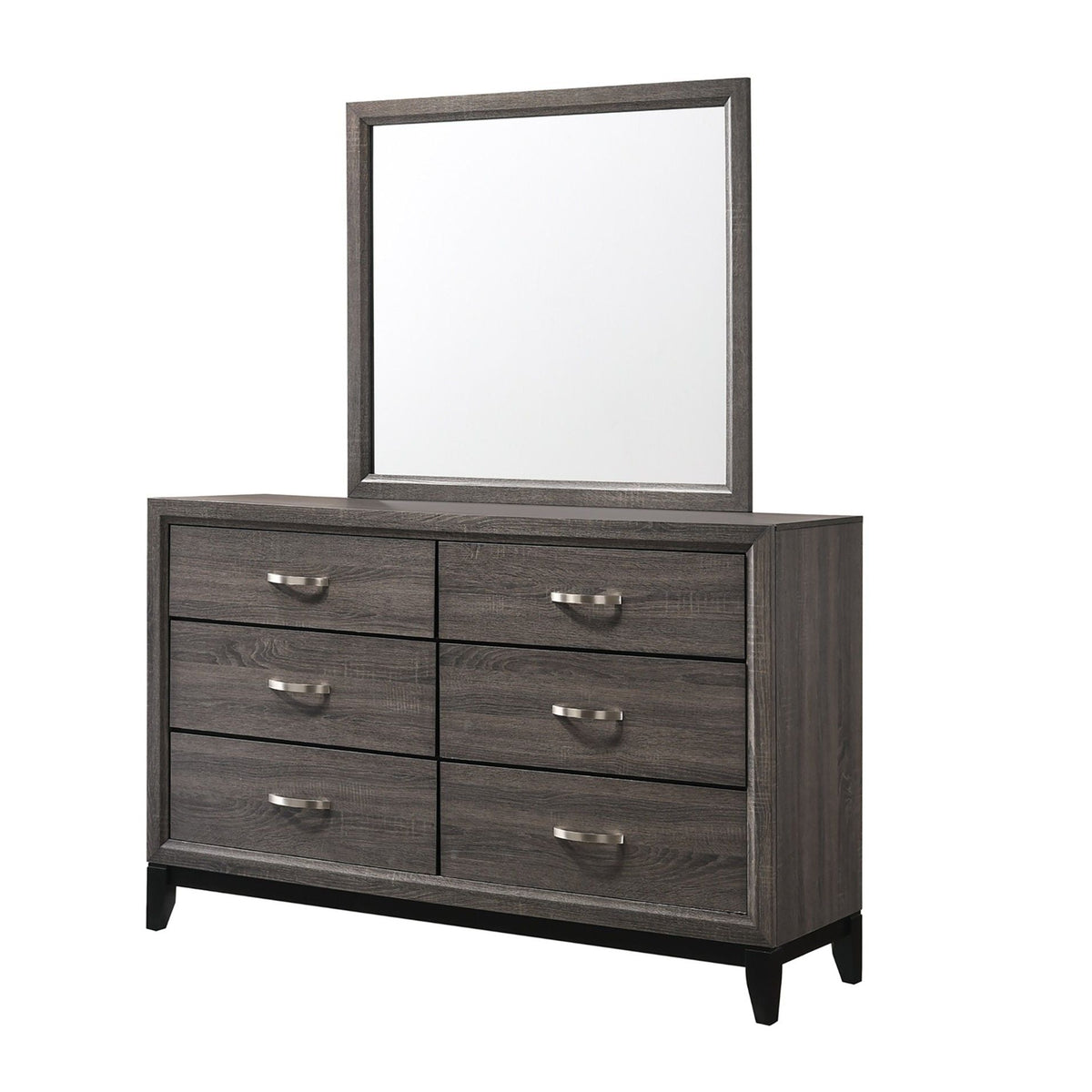 Contemporary 6 Drawer Dresser With Handles