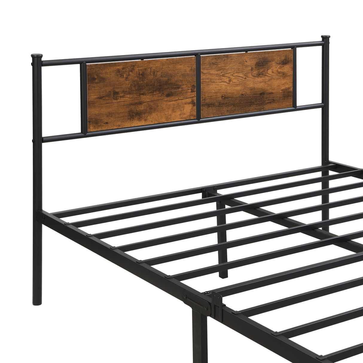 California King Bed Frame - Stylish Design with Wood Panel Headboard