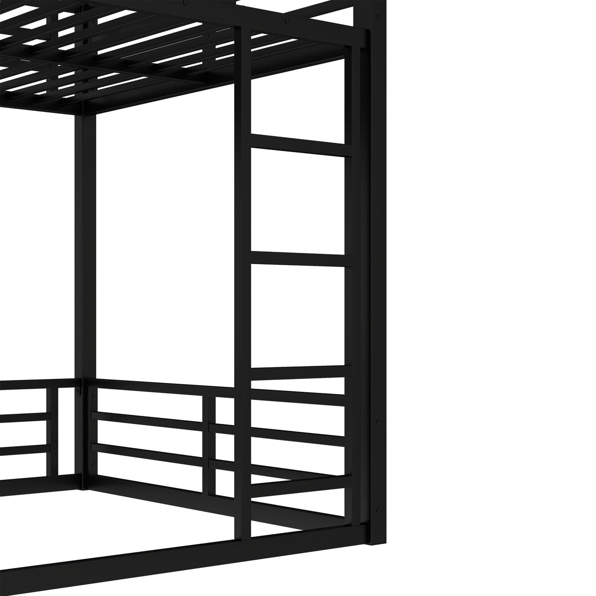 Metal Bunk Bed, Full XL Over Full XL Frame