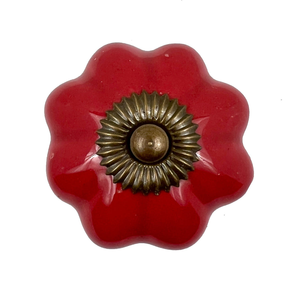 Ceramic scallop cabinet knobs 6 pack knobs for cabinets and drawers, closet door knobs, drawer pulls and knobs with mounting screws