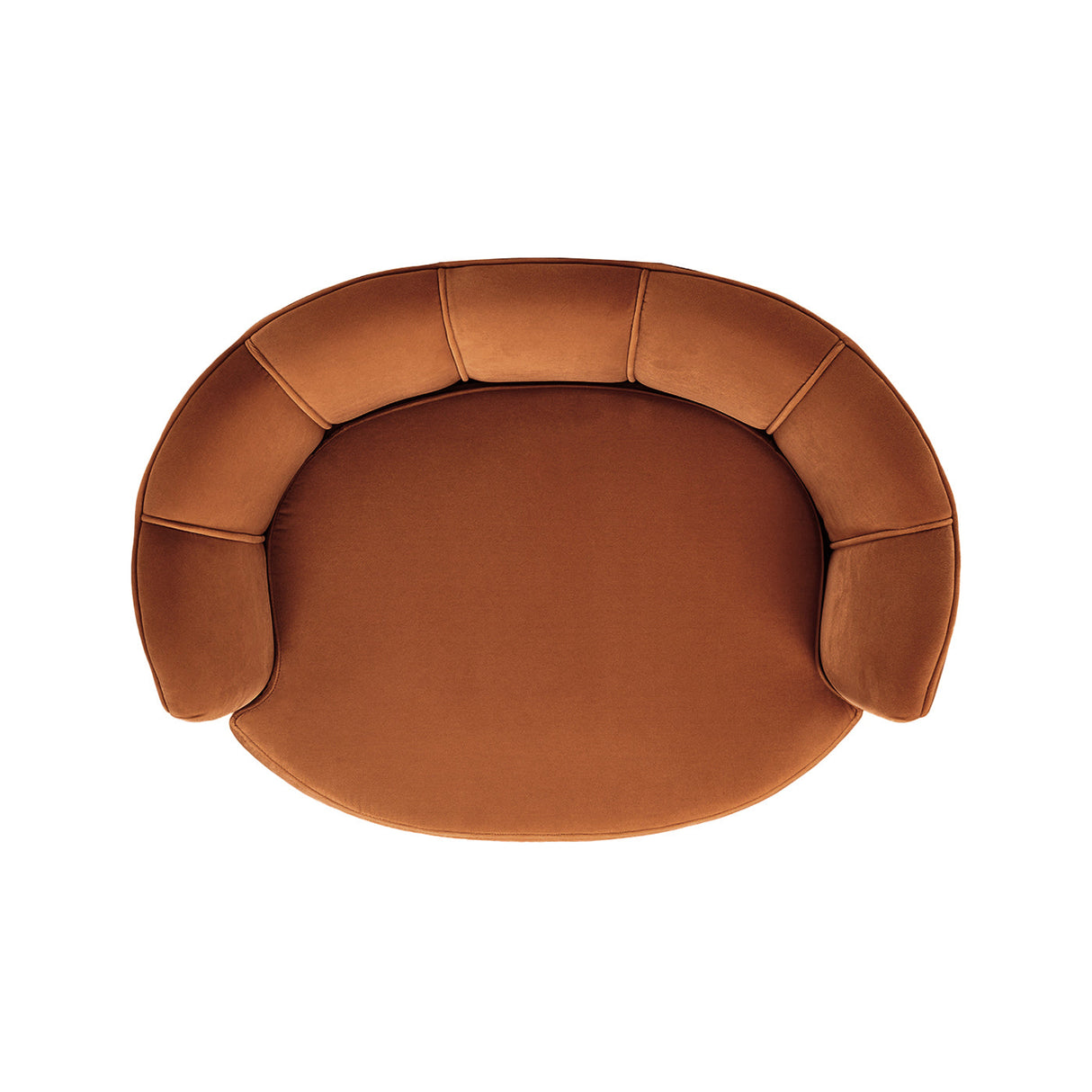 Clara 34.5" Scalloped Pet Sofa Bed, Medium, Burnt