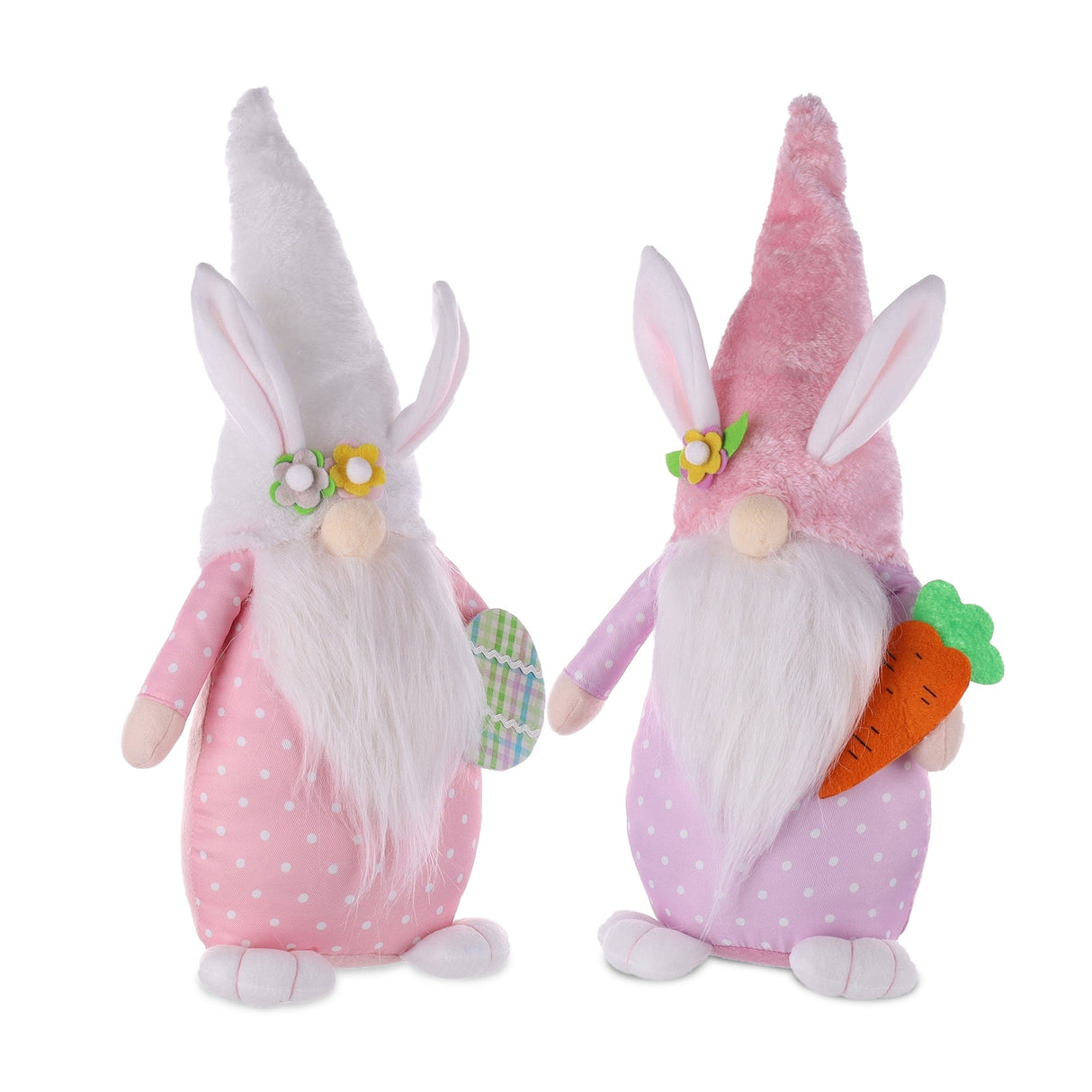 Plush-Easter-Bunny-Gnome-Shelf-Sitter-(Set-of-2)-Easter-Decor