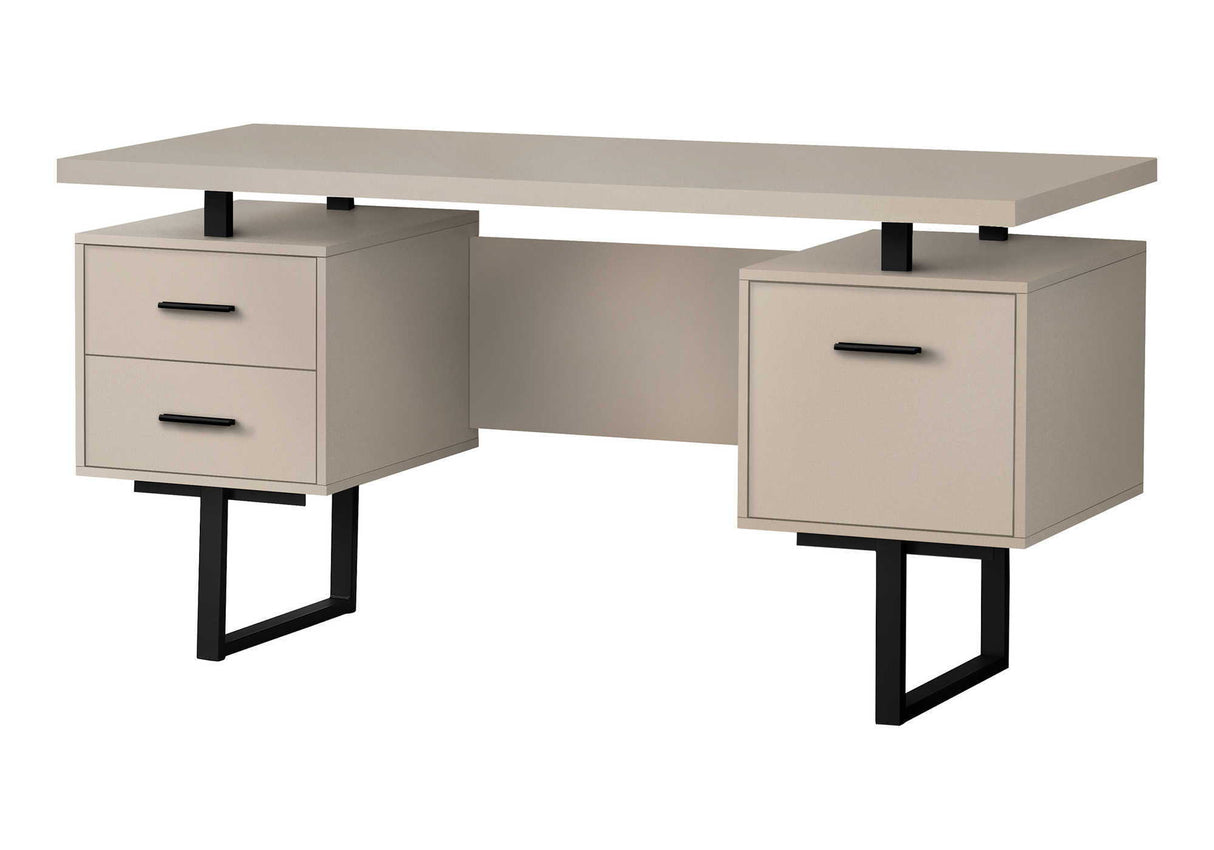 Computer Desk For Home Office, Laptop, Left, Right Set-Up, Storage Drawers, Contemporary & Modern