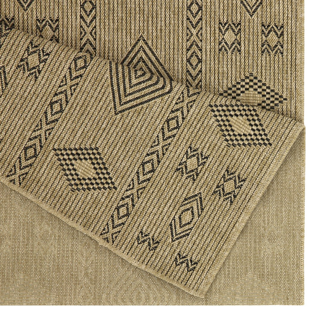 Earth GC_NTL1001 Jute/Black Indoor/Outdoor Area Rug